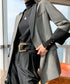 Contrast Lapel Sharp Tailored Jacket